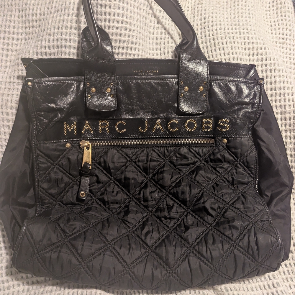 Marc Jacobs Black Quilted Tote Bag